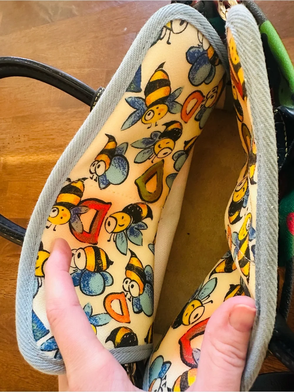 VTG Dooney & Bourke Wonder Ducks Satchel Bag- Rare Y2K Rainbow